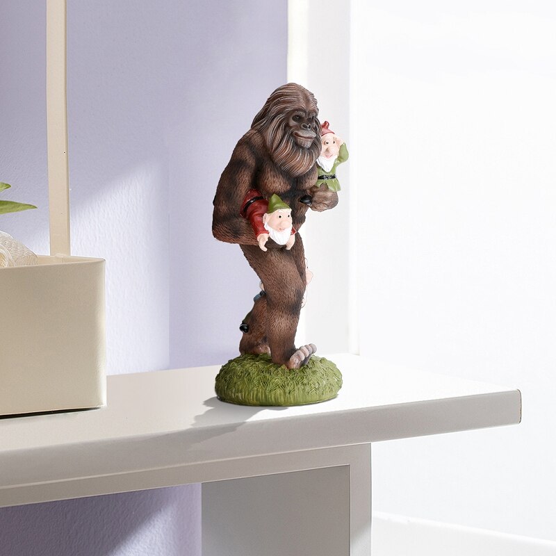Gorilla Gnomes Bigfoot Garten Statue, 8 Zoll Outdoor Statuen, Lustige Garten Decor Rasen Terrasse Kunst Skulptur