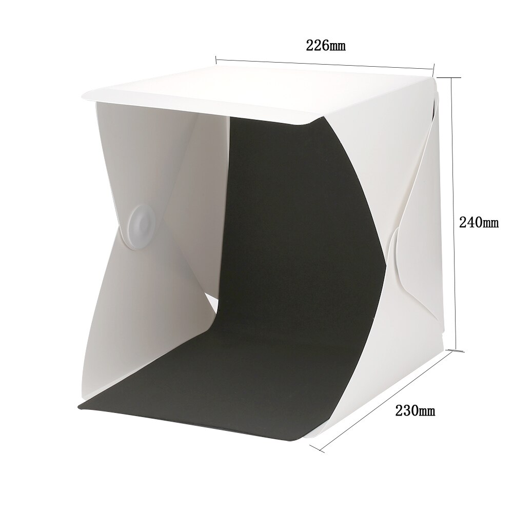 Mini Folding Lightbox Photography Photo Studio Softbox 2 Panel LED Light Soft Box Photo Background Kit Light box for DSLR Camera