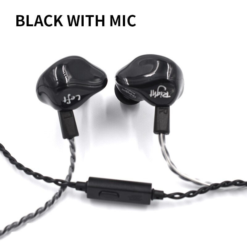 KZ ZS4 In Ear Oordopjes 1DD + 1BA Hybride technologie Stereo bass Headset Monitor Noise Cancelling Oordopjes voor Telefoons Gaming: ZS4Blackwithmic