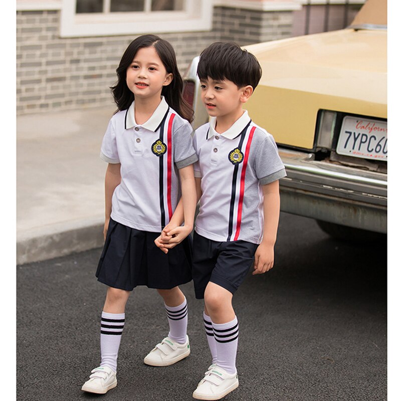 Children School Uniform Kids Student Performance Clothes Matching Outfits Boys /Girl Costumes Set