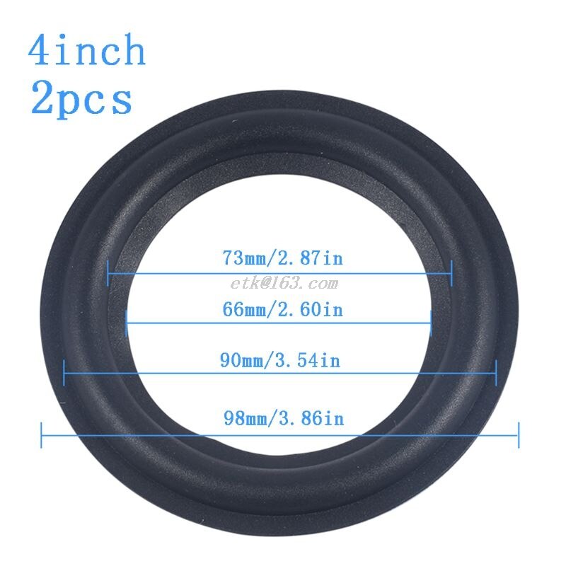 4/5/6.5/8/10/12 Inch Universal High Elasticity Speaker Surround Repair Foam Woofer Edge Replacement Foam Rubber: Silver