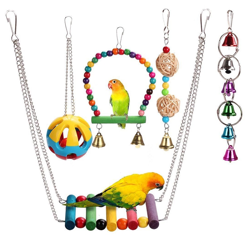 Small and medium parrot toy set, bird toy, pet toy