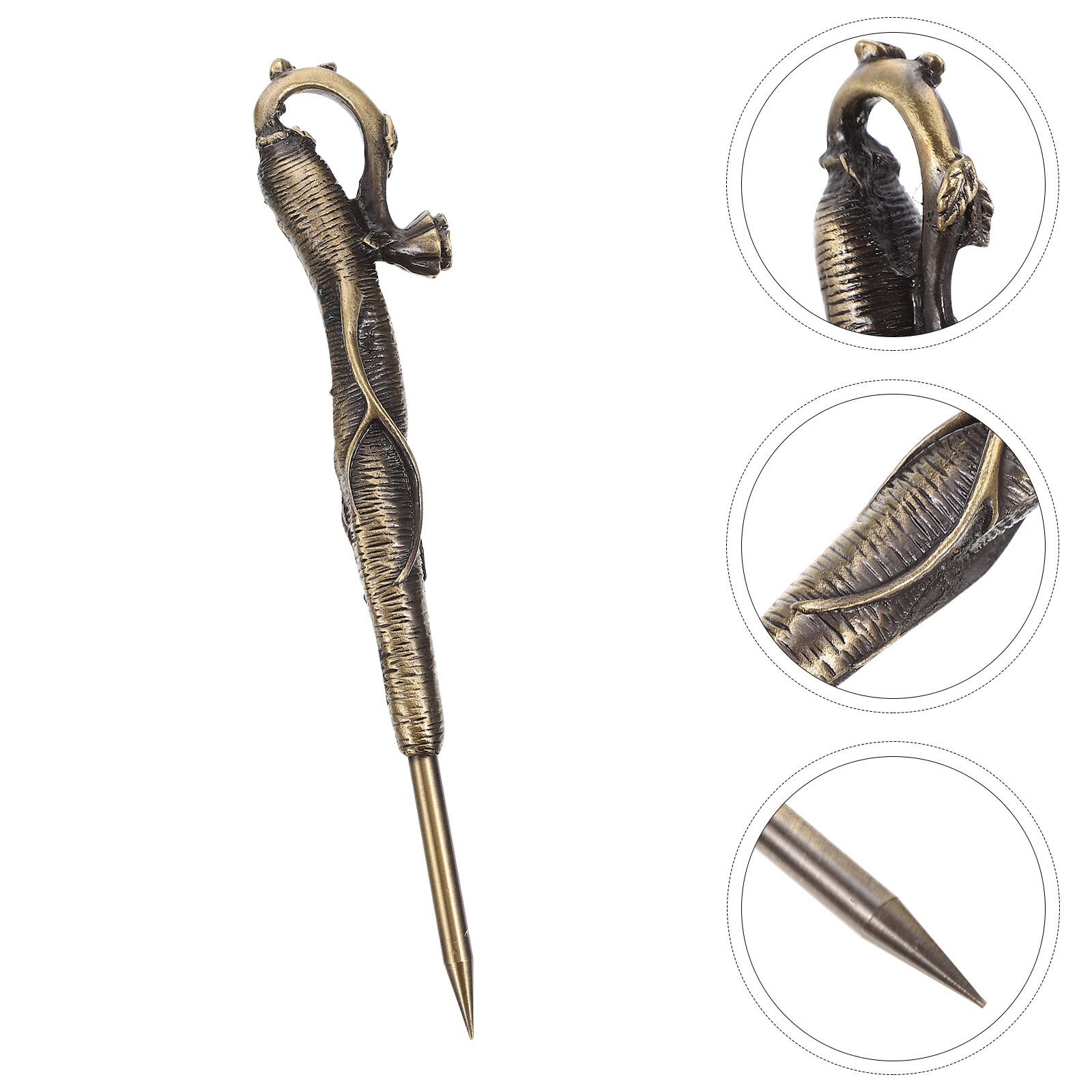 Puer Tea Cutter Alloy Tea Needle Tea Prying Tool Pick Tool: Green copper