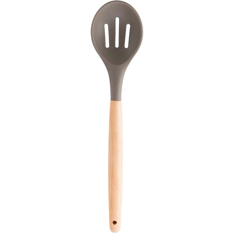 Wooden Silicone Kitchen Utensil Nonstick Cooking Utensils Spoon Egg Mixer Cooking Whisk Cook Blender Baking Utensil