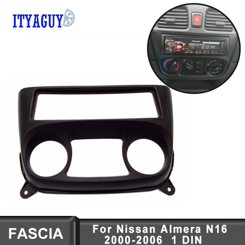 1 Din Auto Radio Fascias Fit Voor Nissan Almera N16 2001-2006 Dvd Stereo Panel Dash Installeer Trim Kit gezicht Surround Dashboard Frame