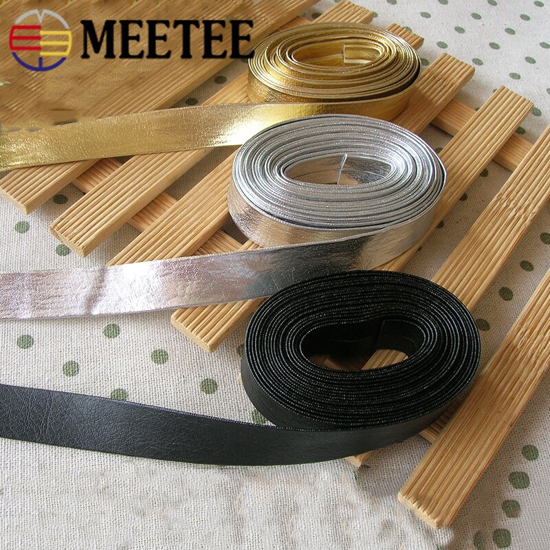 10 Meter Meetee 1.5cm PU Lederen Linten Touw Naaien Effen Kleur Lint DIY Verpakking Materiaal Naaibenodigdheden voor Kleding
