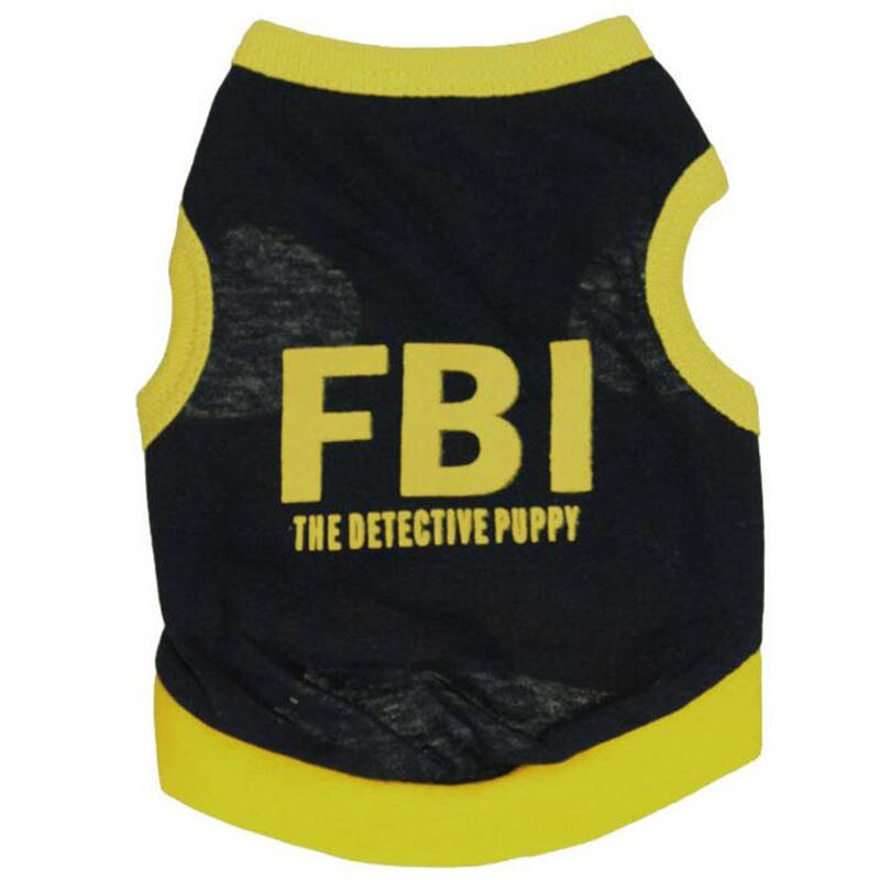 Camiseta de chaleco FBI, camiseta sin mangas para perros, ropa de verano para perros pequeños, ropa para perros, chaleco guay delgado para cachorros: Borgoña / XS