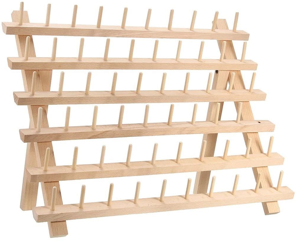 Hause 60 Spule Holz Gewinde Gestell und Veranstalter Massivholz Regal Klapp Spule Lagerung Gestell für NäHenne Quilten Stickerei: Ursprünglich Titel