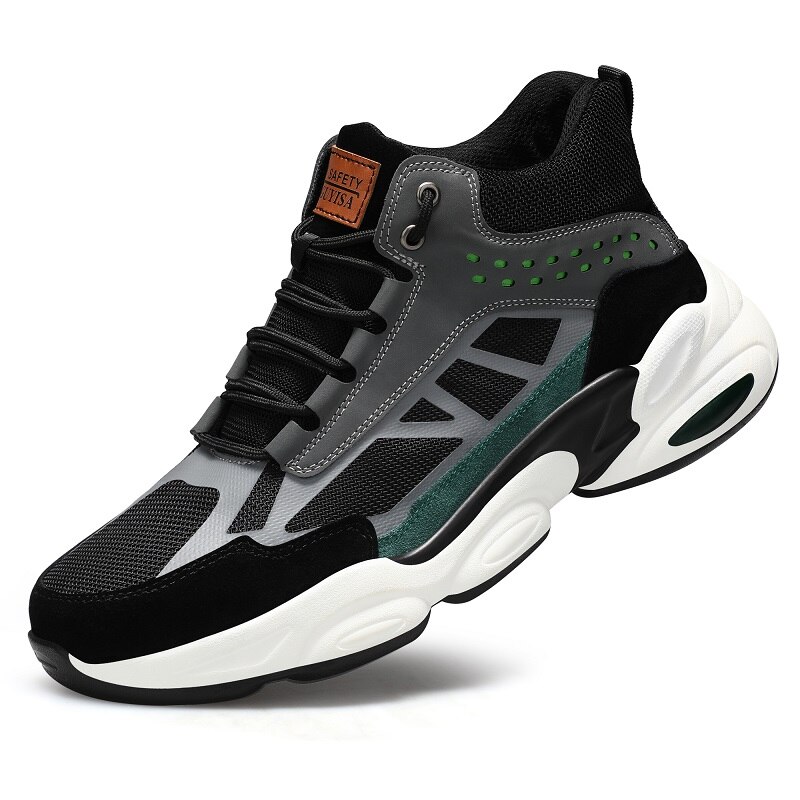 Men Breathable Safety Shoes Male Steel Toe Indestructible Work Boots Man Puncture-Proof Construction Working Non-slip Sneakers: 45