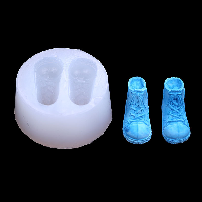 1 par de Mini zapatillas de deporte 3D, resina epoxi, pegamento UV, manualidades, molde de silicona, arte DIY, broche colgante, herramienta de joyería artesanal: Default Title