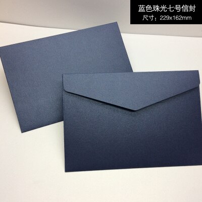 20pcs #7 Envelopes 162mmX229mm C5 Business Invitation Envelopes 250gsm Pearl Paper Envelopes: dark blue 20pcs