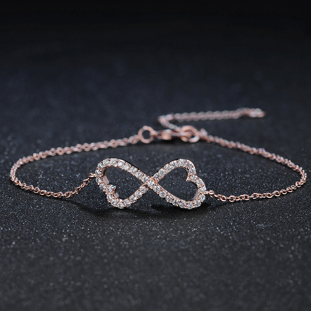 12 Kind Infinity Bracelet for Women with Crystal Stones Number 8 Chain Minimalista Anklet Bracelets Bangle Jewelry Bileklik