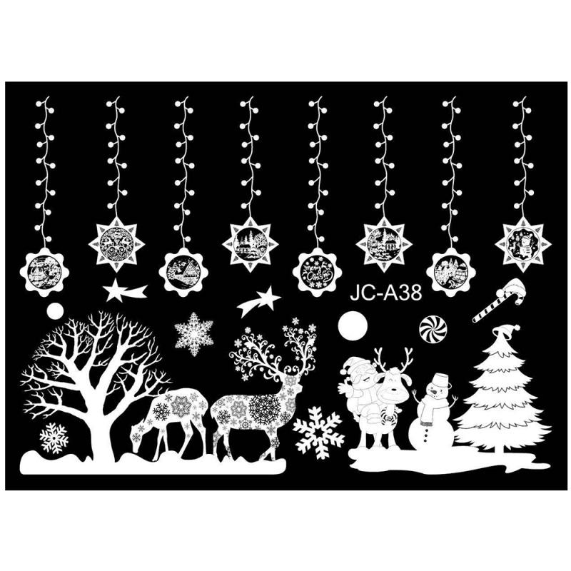 Xmas Christmas Window Decorations Stickers Snowflake Removable Home Decor US AG
