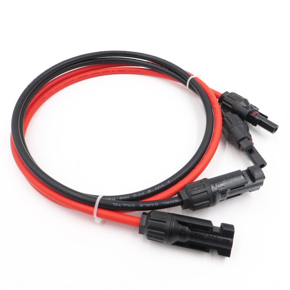 PV Verbinder Erweiterung Verbinden zweig schwarz verrotten parallel Serie Meter verlängern kabel 2,5 mm2 14awg stecker