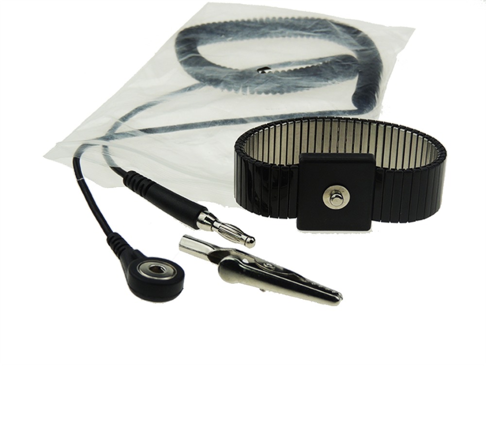 Adjustable Anti Static Wrist Strap Metal ESD Wrist Strap Anti allergic Wrist Band Strap With Earthing Ground Wire for Eletronic
