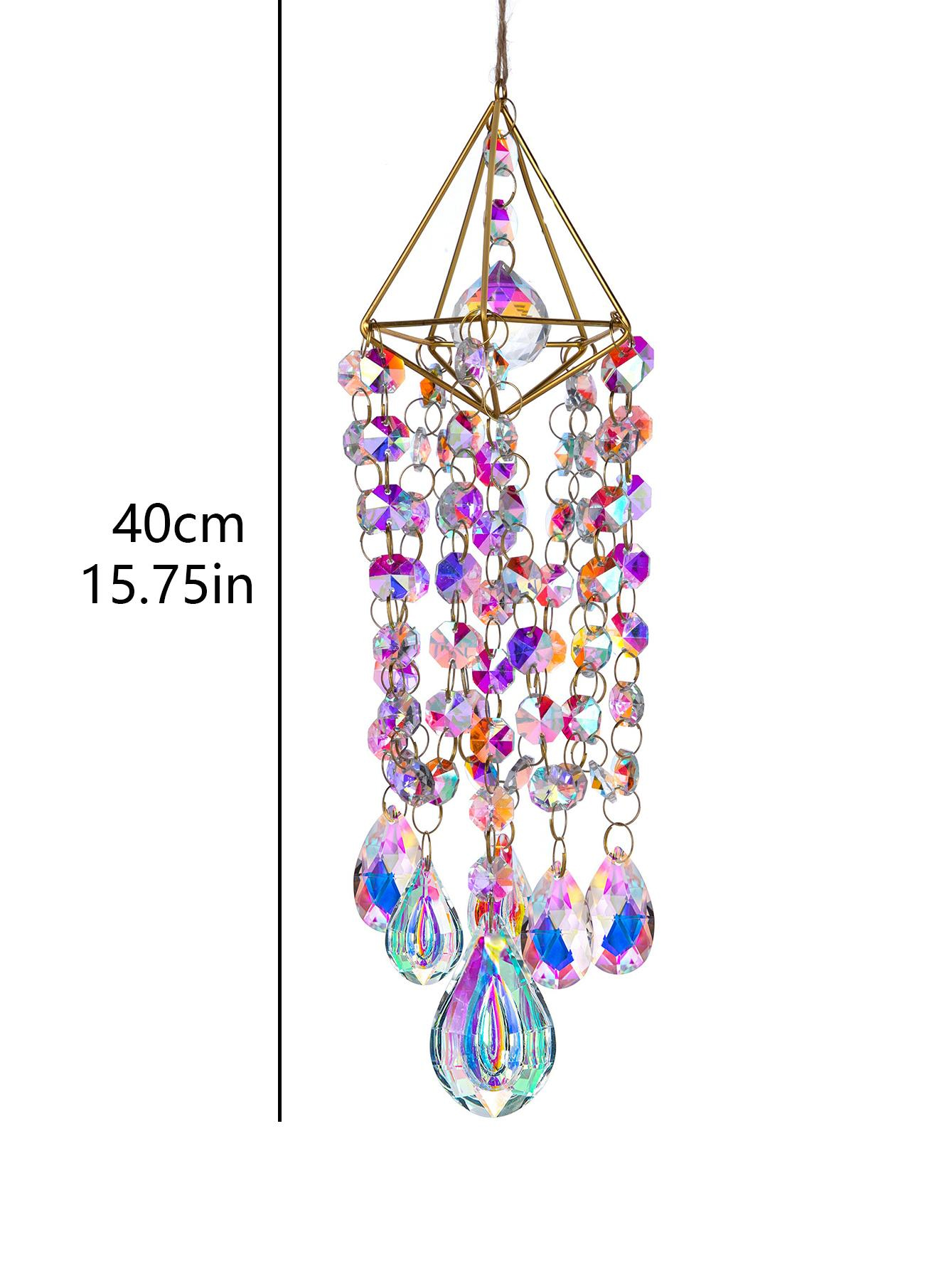 1pc Light Fantasy Crystal Windgong Hangend Raam Patio Antenne Hangende Suncatcher Regenboogcadeau