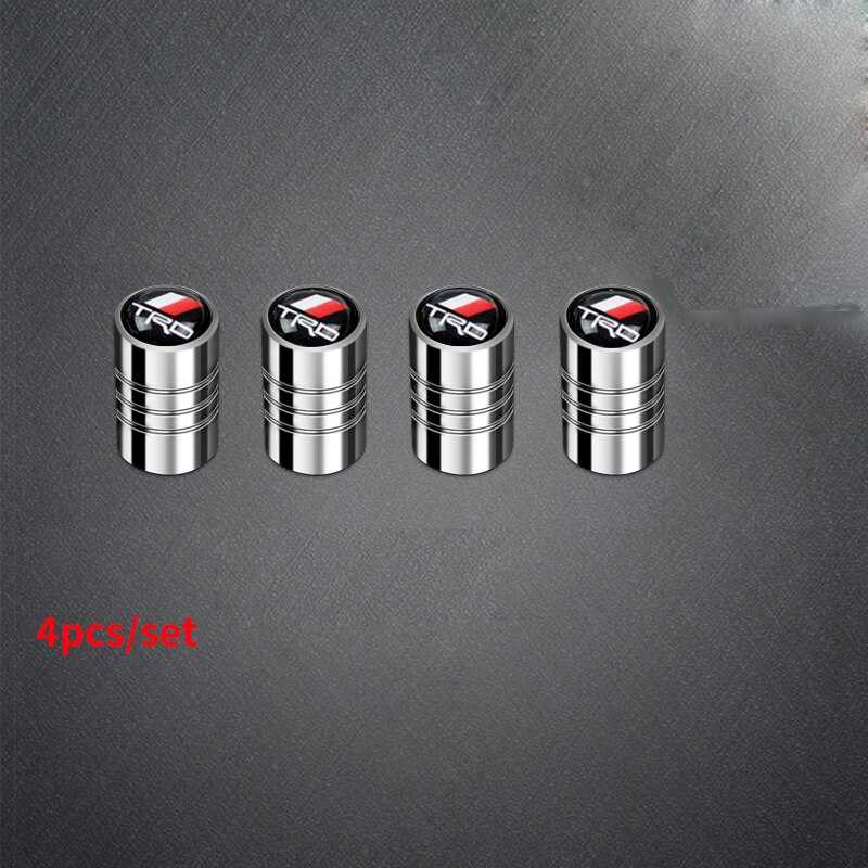 Válvulas de neumático de aluminio, tapones de válvula de tapón hermético para Toyota TRD, 4 Uds.