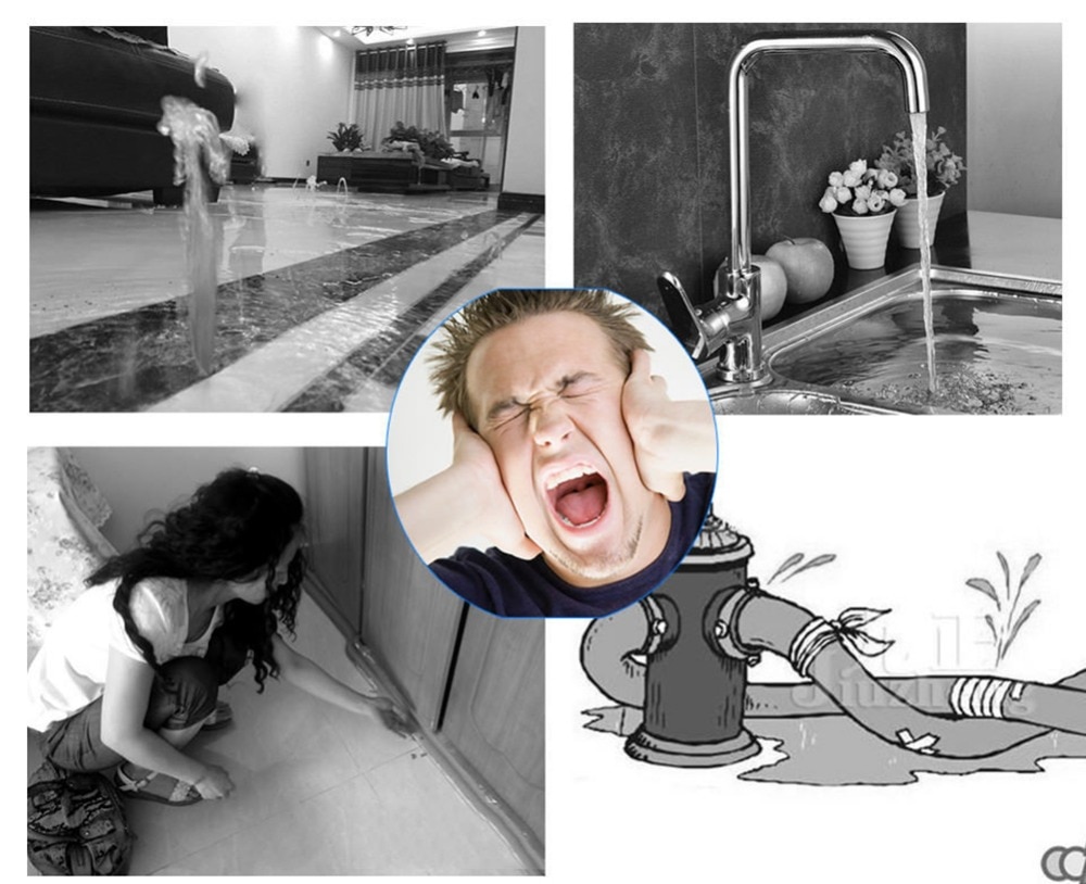 2 x Wolf-Guard Wireless Water Intrusion Detector Sensor for Home Alarm Security System