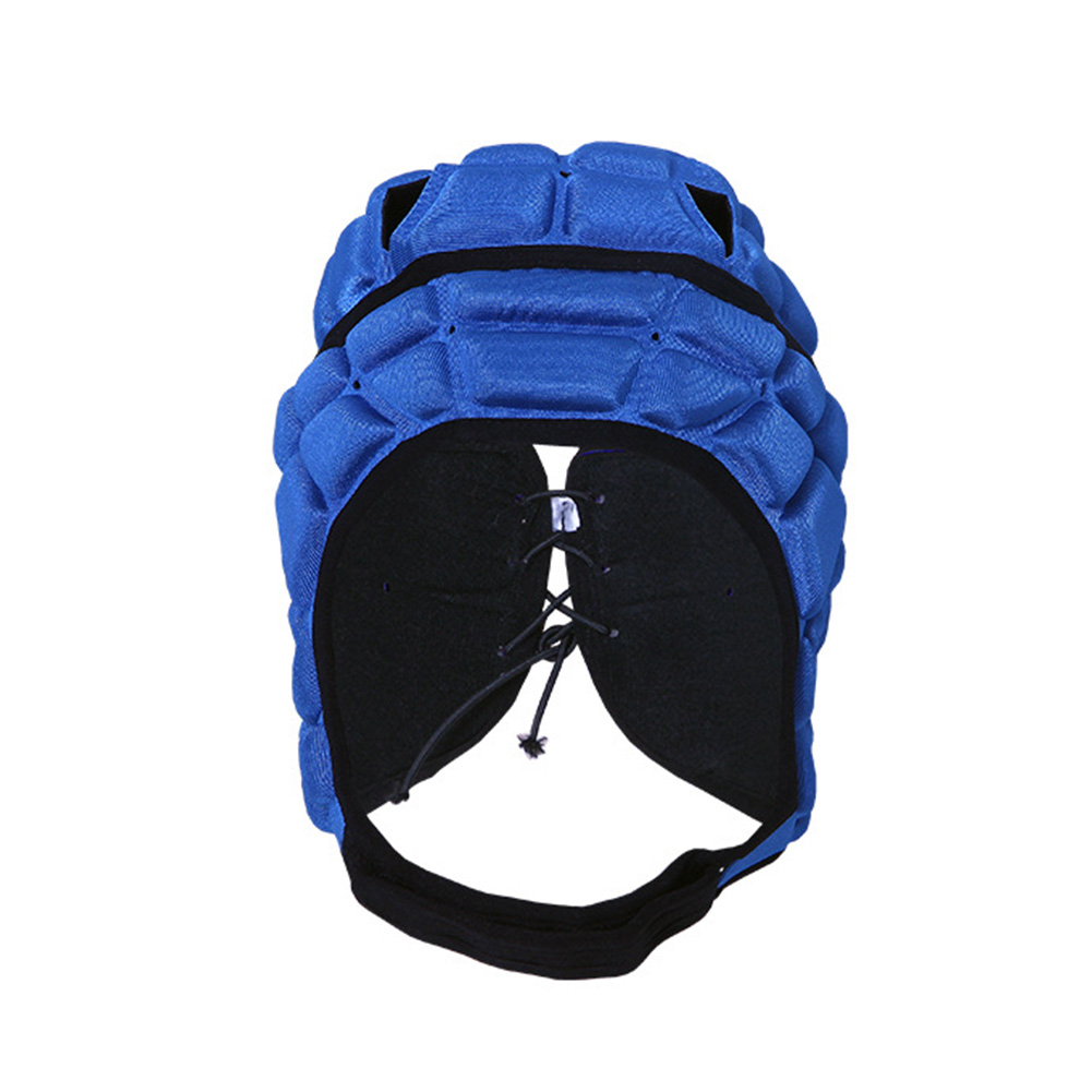 Protecitve Gear Rugby Durable Goalkeeper Helmet Roller Hat Adjustable Training Baseball Comfortable Children Sports Football: S blue