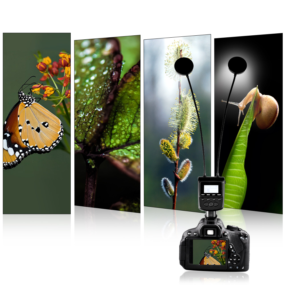 Travor ML2D Flash Ring Led Macro Flash Speedlite Metalen Slang