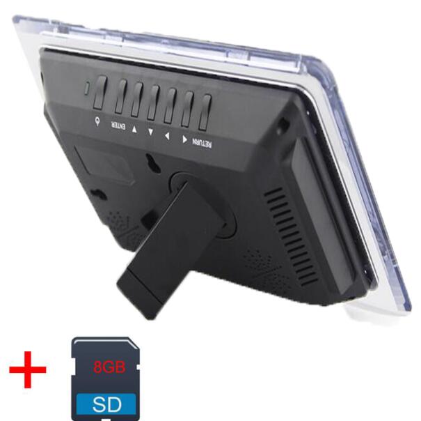 7 zoll digitaler foto rahmen hd elektronische fotoalbum Ultra-dünne tragbare lcd Bildschirm hochzeit foto digitalen bilderrahmen: Schwarz und 8GB Karte / UK Stecker
