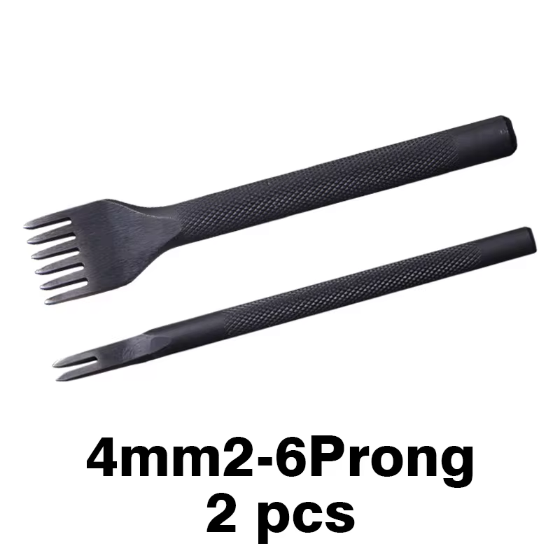 WUTA, 1 pieza, punta de diamante, cincel de cuero de hierro negro, herramientas de punzonado para artesanía de cuero, herramientas de costura disponibles de 3/4mm: plum