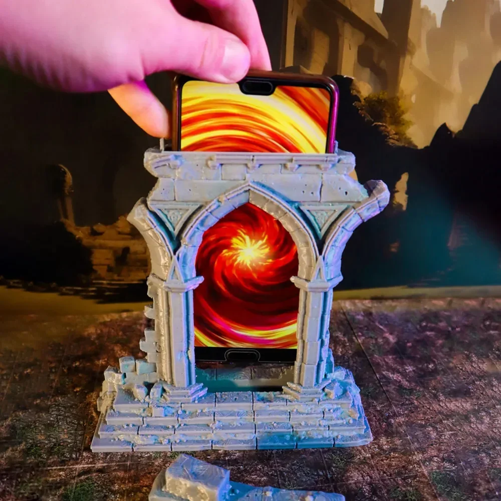 Portal mágico impreso en 3D, decoración para el hogar, decoración para sala de estar, novedoso, accesorios decorativos (necesita insertar teléfono móvil)
