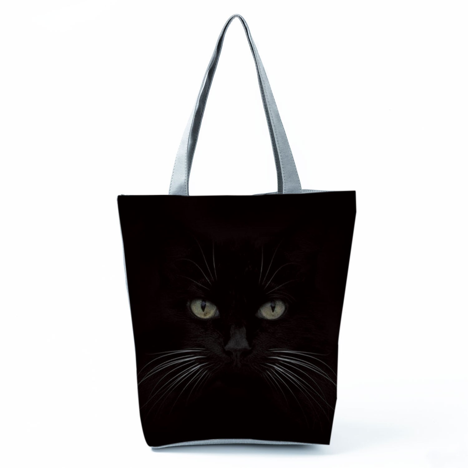 Bolso de mano para mujer, bolsa de hombro con estampado de gato negro, pintura artística de Animal, de gran capacidad, ecológico, Para Boutique: hl3070 Cat Bag