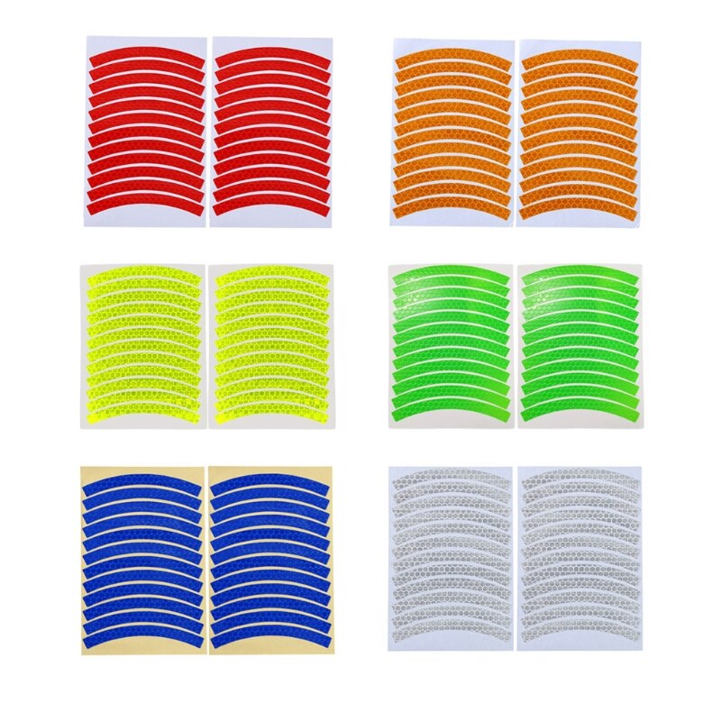 24BD Diamond Grade Reflective Sticker Safety Warning Tapes Waterproofs Night Visibility Adhesive Decals for Helmet Motorbike