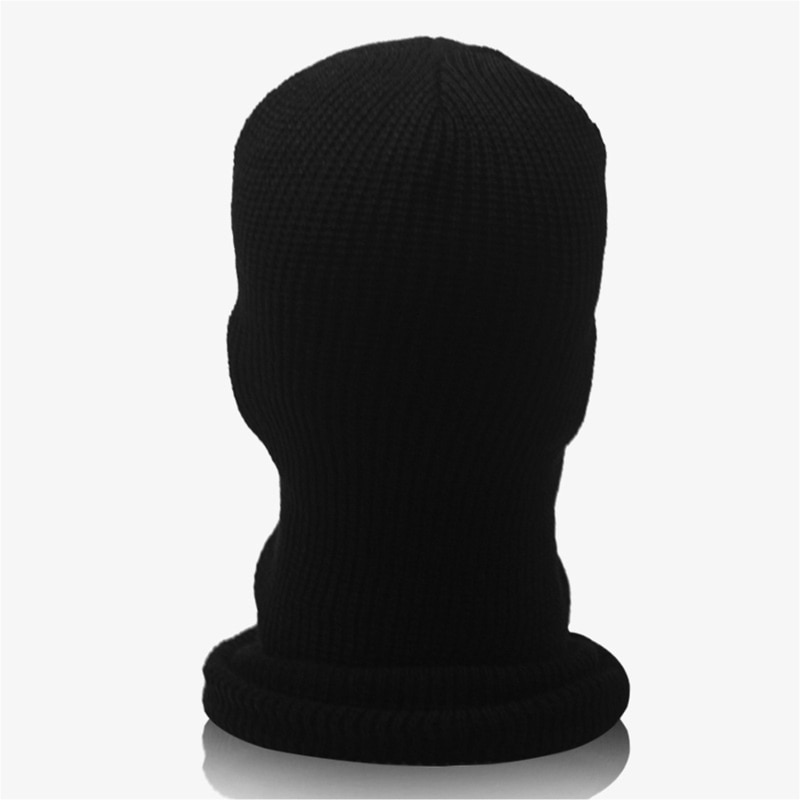 Unisex vinterstrikket ett hull skimaske balaclava luer hatt sykling vindtett hjelm fôr heldeksel cap hals varmere