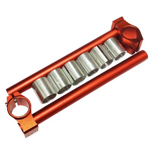 Vendite calde!!! 2 pezzi universali CNC 26mm 30mm 31mm manubrio moto clip su manubrio forcella: Arancione
