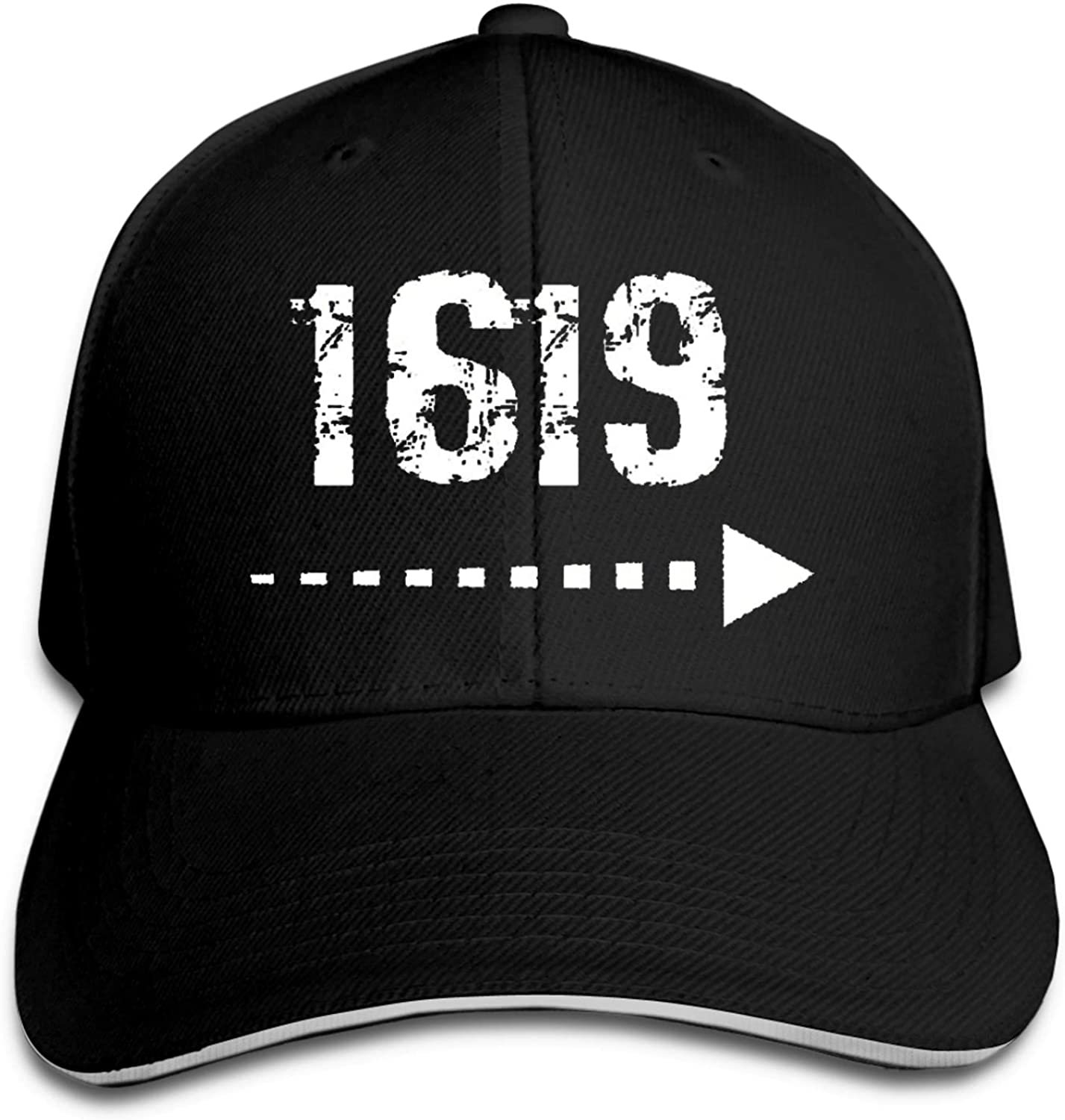 1619 Unisex Sandwich Baseball Cap: Black