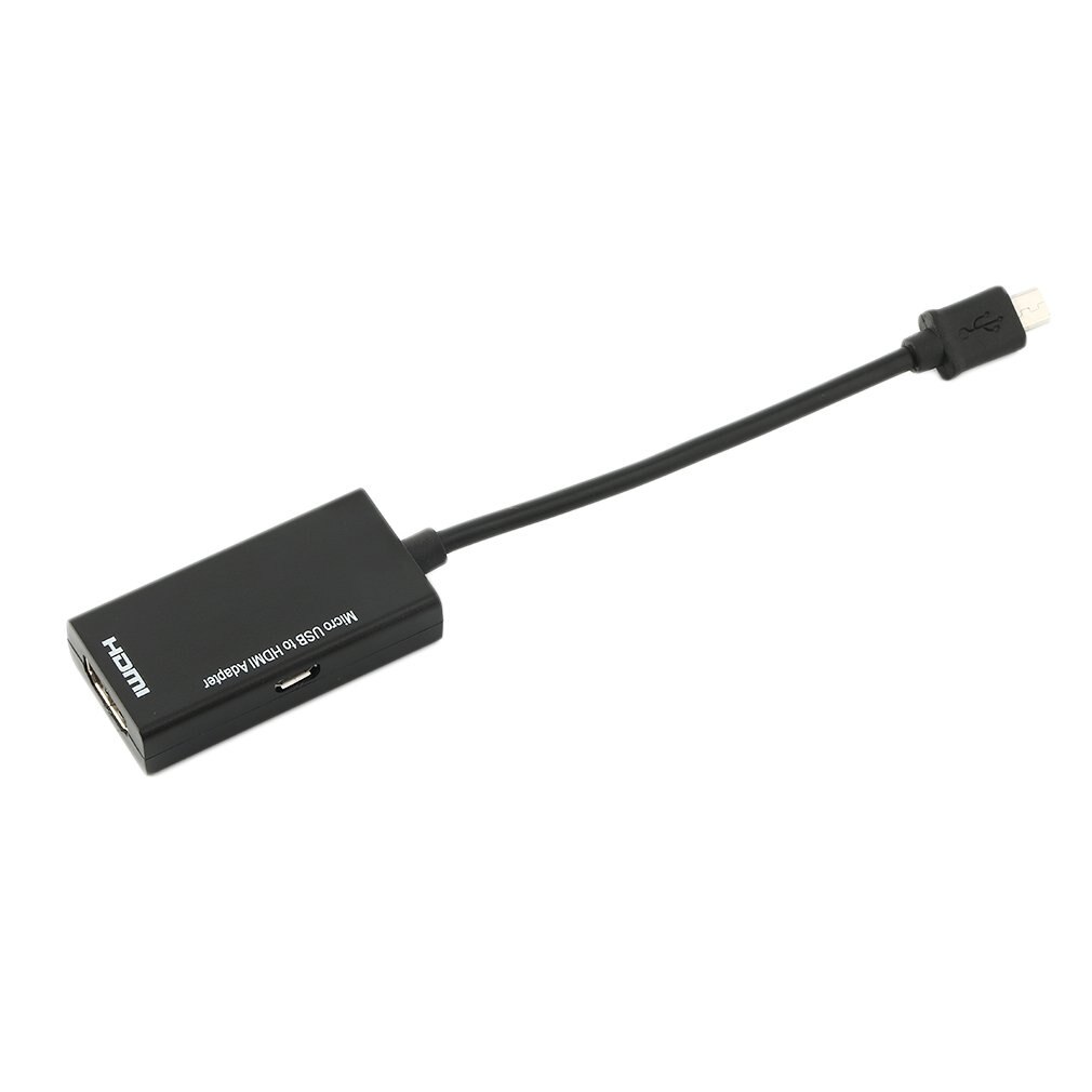 Display Port Micro USB To HDMI Adapter Cable Converter Black 12cm Portable Light Weight Easy to Use