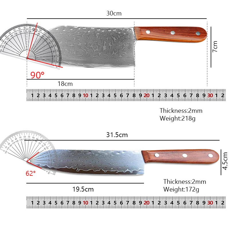 Cuchilla de cocina de acero damasco de 67 capas, cuchillo de Chef japonés, cuchillo Santoku para cortar, cuchillo para Sushi, herramientas de cocina profesionales