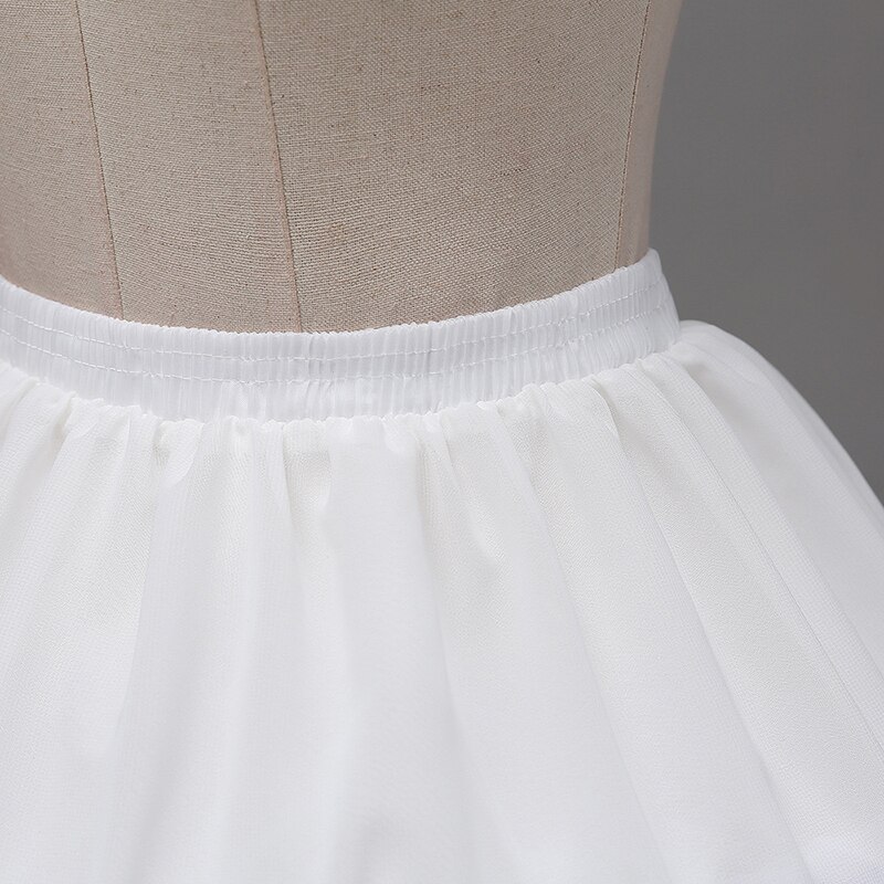 White Ball Gown 2 Hoops Short Underskirt Petticoats Chiffon Lolita Ballet Rockabilly Jupon Crinoline Skirt Slips cancan de novia