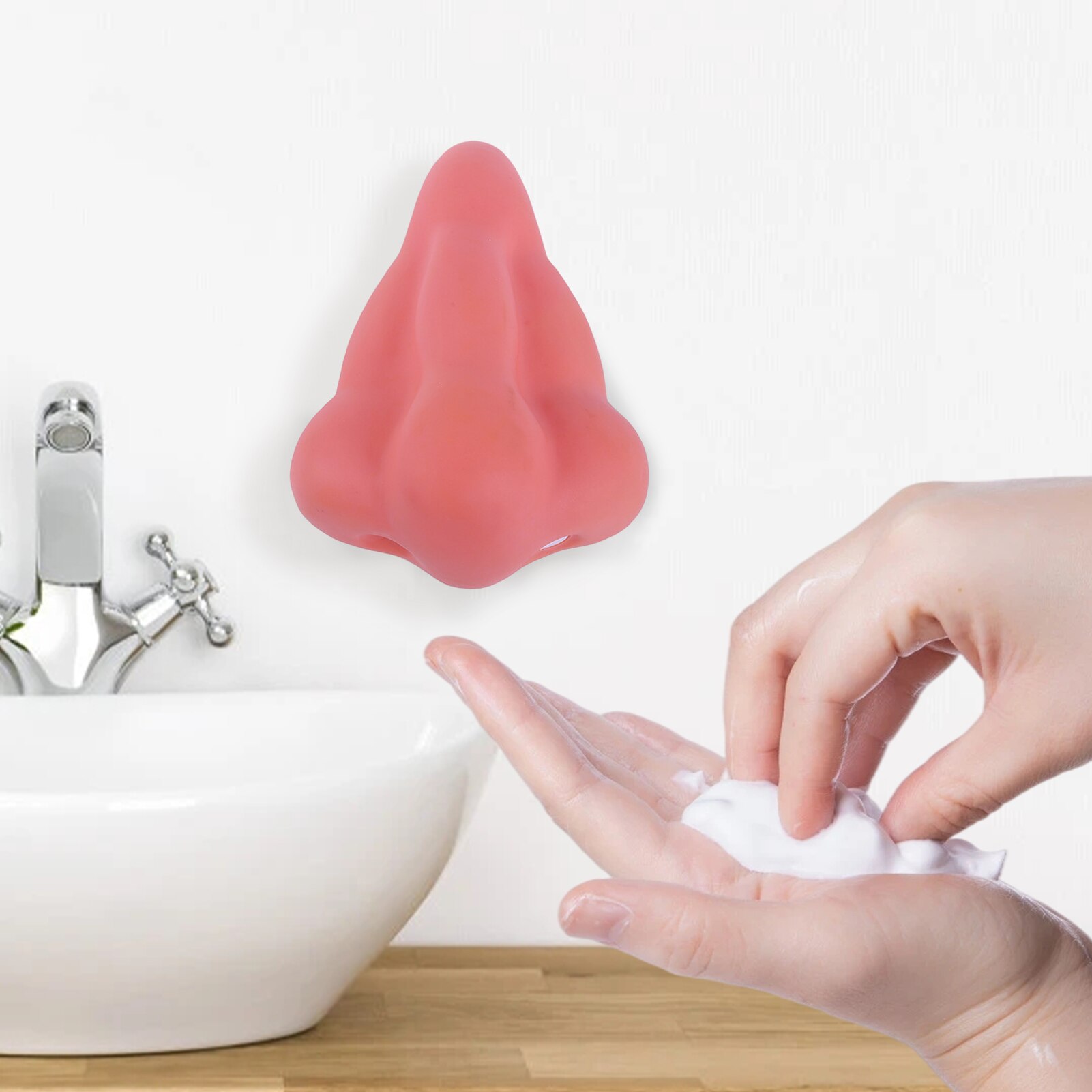 Duży nos mydło w płynie maszyna nos przyssawka prysznic dozownik robić żelu strąk prysznic akcesoria łazienkowe