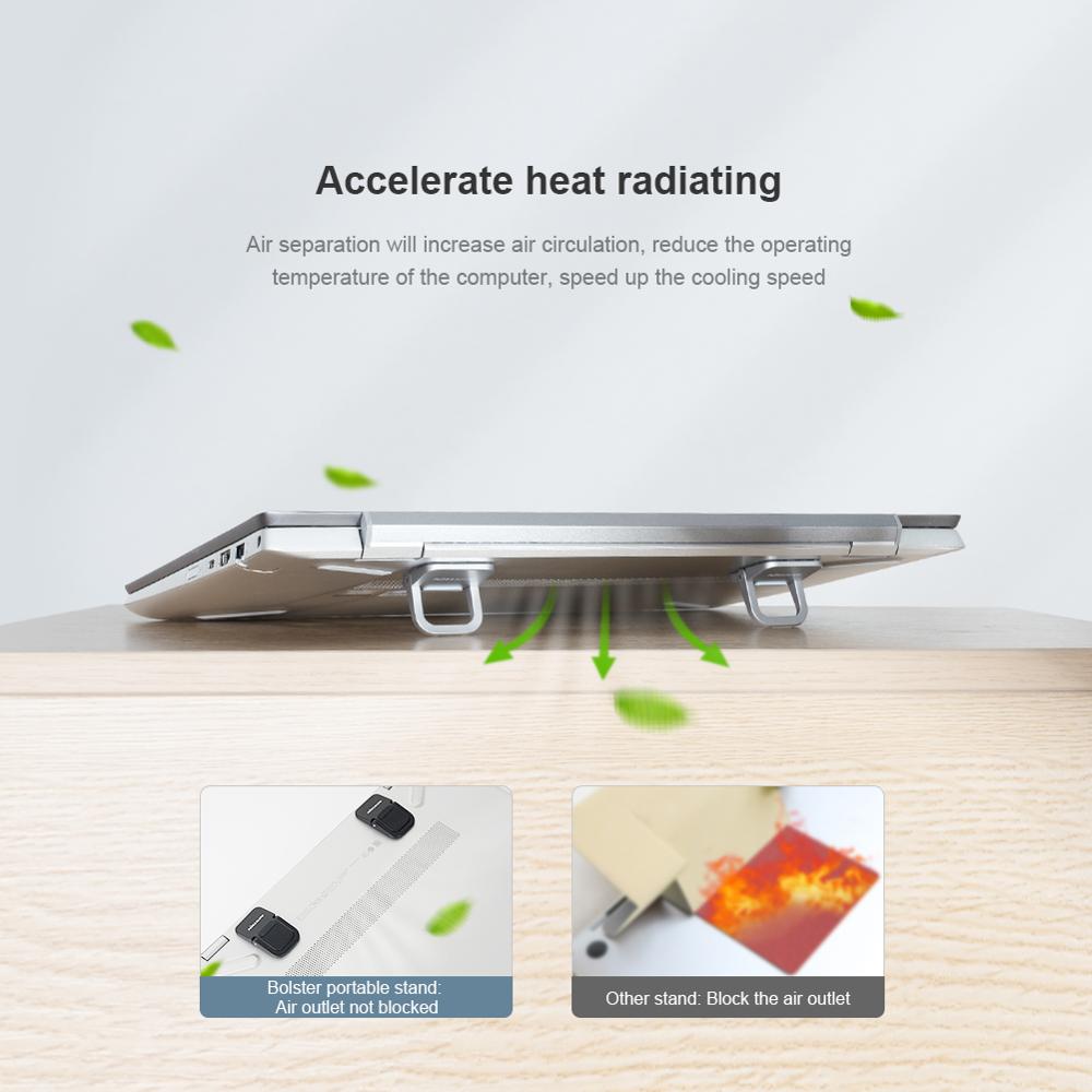 NILLKIN 1 Pair Universal Laptop Stand Mini Portable Notebook Stand Heat Reduction laptop holder For Laptop Notebook 11.6-17inch