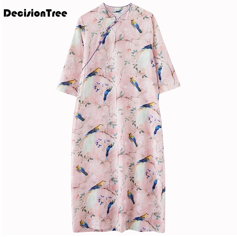 Chinese Dress long style woman floral chinese traditional costumes qipao cheongsam split dress oriental satin dress