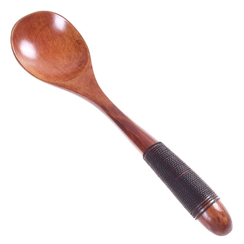 Natual Wooden Spoon Kitchen Cooking Utensils Japanese Style Soup Teaspoon Catering Cuchara De Madera Creativa