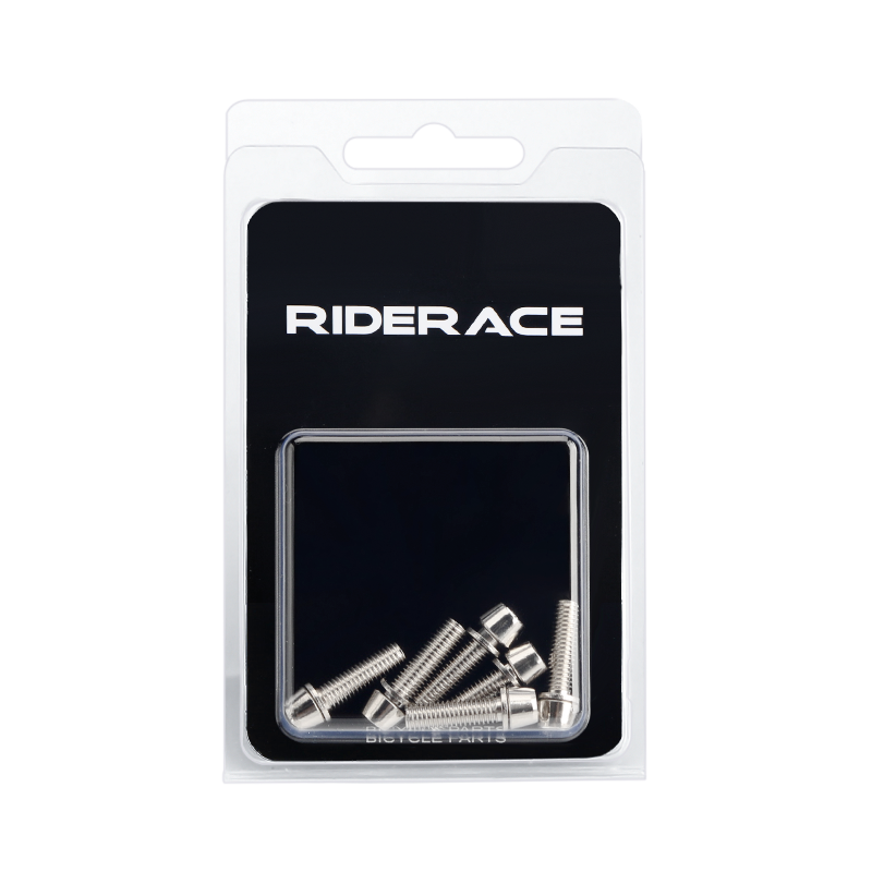 6 teile/satz Fahrrad Lenker Schrauben Titan-überzogene Bunte Edelstahl M5 * 18 MM MTB Fahrrad Griff Bar Vorbau Steigleitung Schraube in Schrauben: Silber