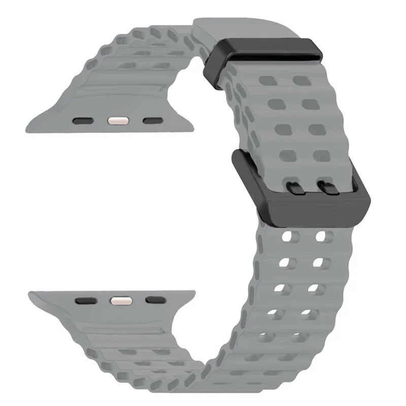 Band voor Apple Watch Ultra 2 49 mm 45 mm 44 mm 42 mm 38 mm 41 mm 40 mm Siliconen Oceaanriem voor iWatch-serie 10 9 8 7 se 5 4 3 Correa
