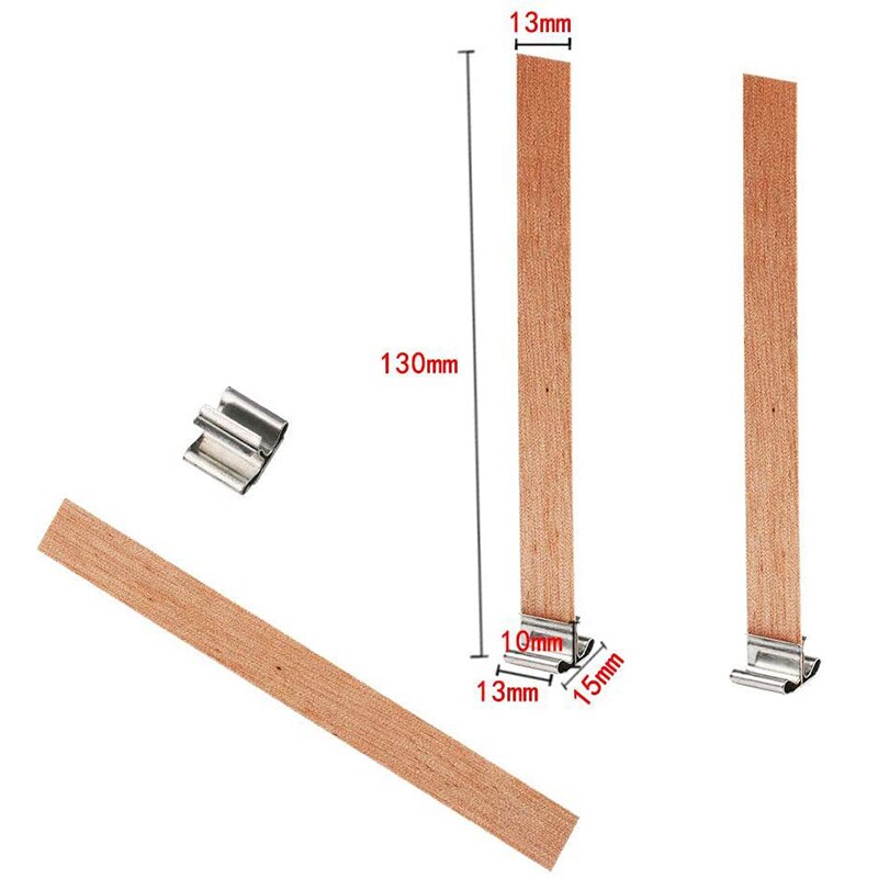 Wood Candle Wicks Candl Wick With Base Wooden Candle Wick Set Core For DIY Candle Making Supplies Handmade Soy Parffin Wax Wick