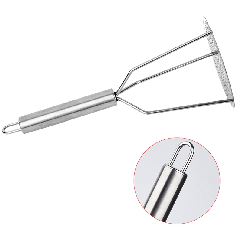 Potato Masher Zonda Stainless Steel Smooth Mashed Pusher|Manual French Fry Cutters