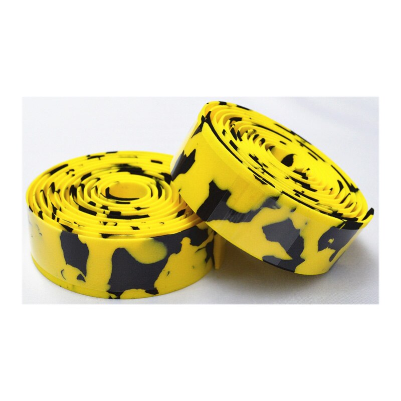 Bandes de guidon de vélo de couleur Bianchi rouge rose vert bleu jaune blanc ruban de barre de vélo: Black yellow