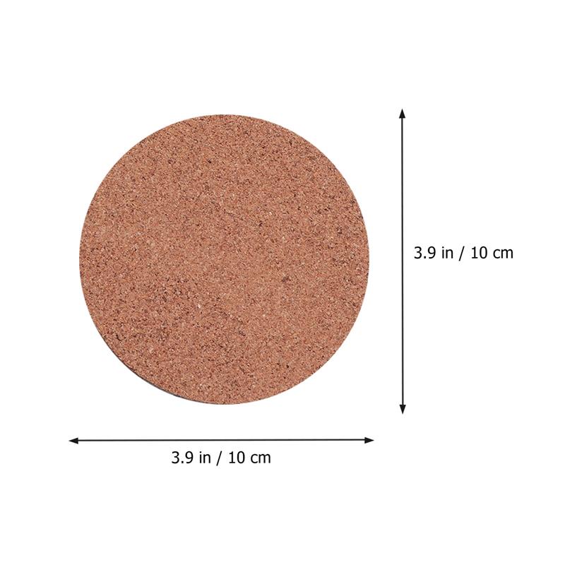 12/30 Pcs DIY Round Cork Mats Self-Adhesive Eco-Friendly Insulation Coasters Cup Pads DIY Self Adhesive Round Cork Cushion