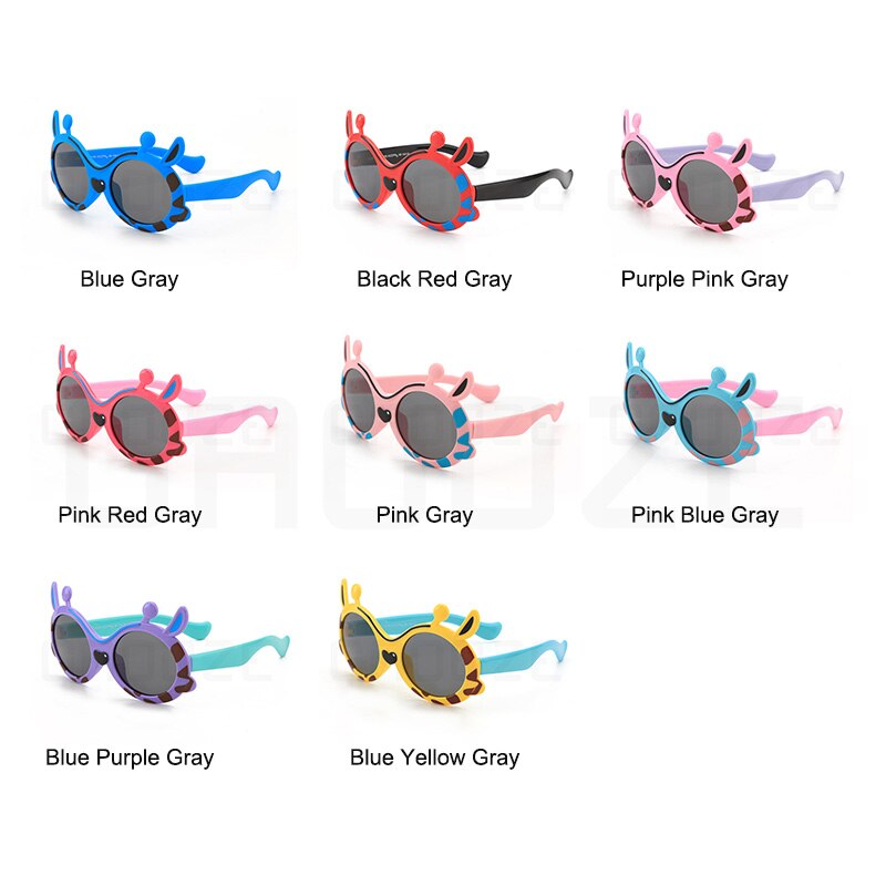 GAOOZE Children Polarized Sunglasses Luxury Polarizing Glasses Boys Girls Sunglasses Oval Giraffe Animal Glasses Oculos LXD261