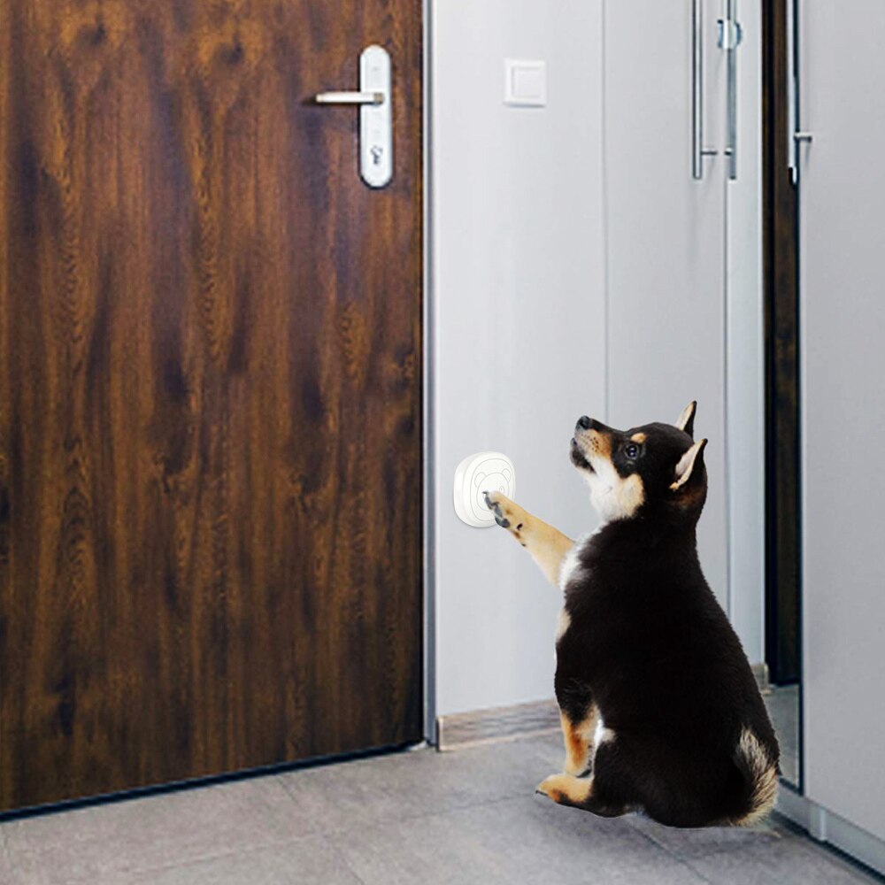 Pet Dog Training Wireless Door Bell Dog Doorbell 1 Receiver & 2 Transmitters Smart Door Bell
