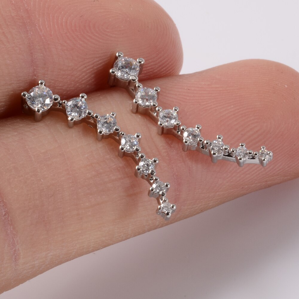 1 pz acciaio inossidabile Cz orecchio Tragus cartilagine orecchini cristallo trasparente fiore lobo elica orecchino bilanciere piercing gioielli per il corpo 20G