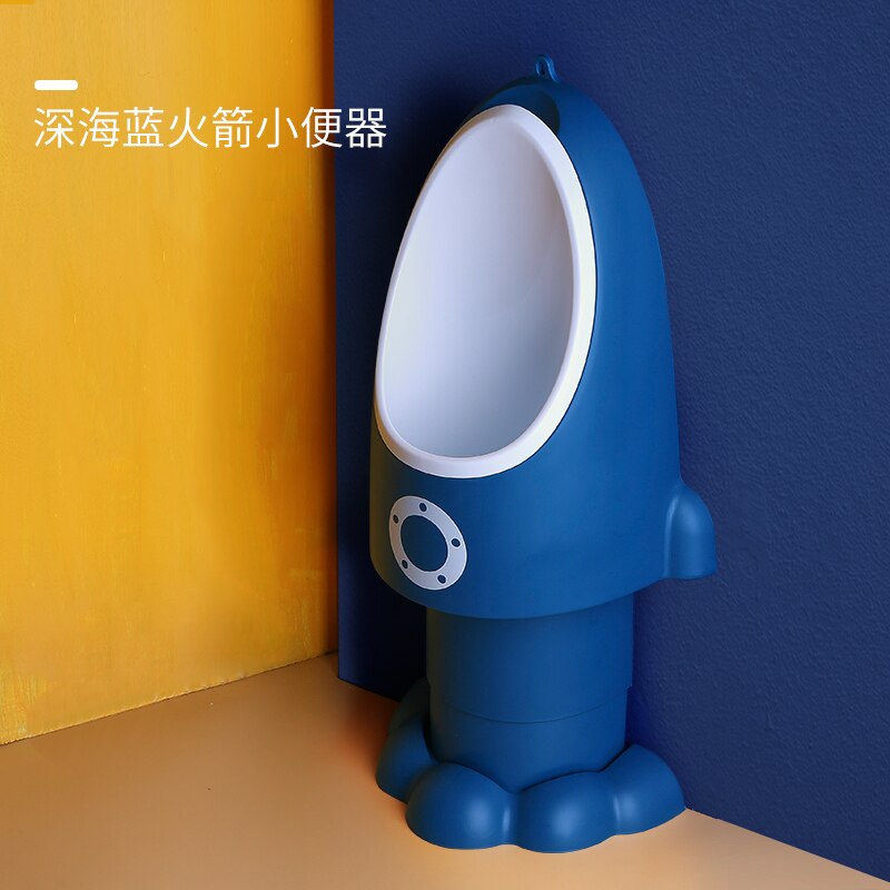 Children's Urinal Kids Toilet Child Standing Urinal Wall-mounted Toilet for Boy Portable Frog Toilet Training Split Potty: rocket-blue
