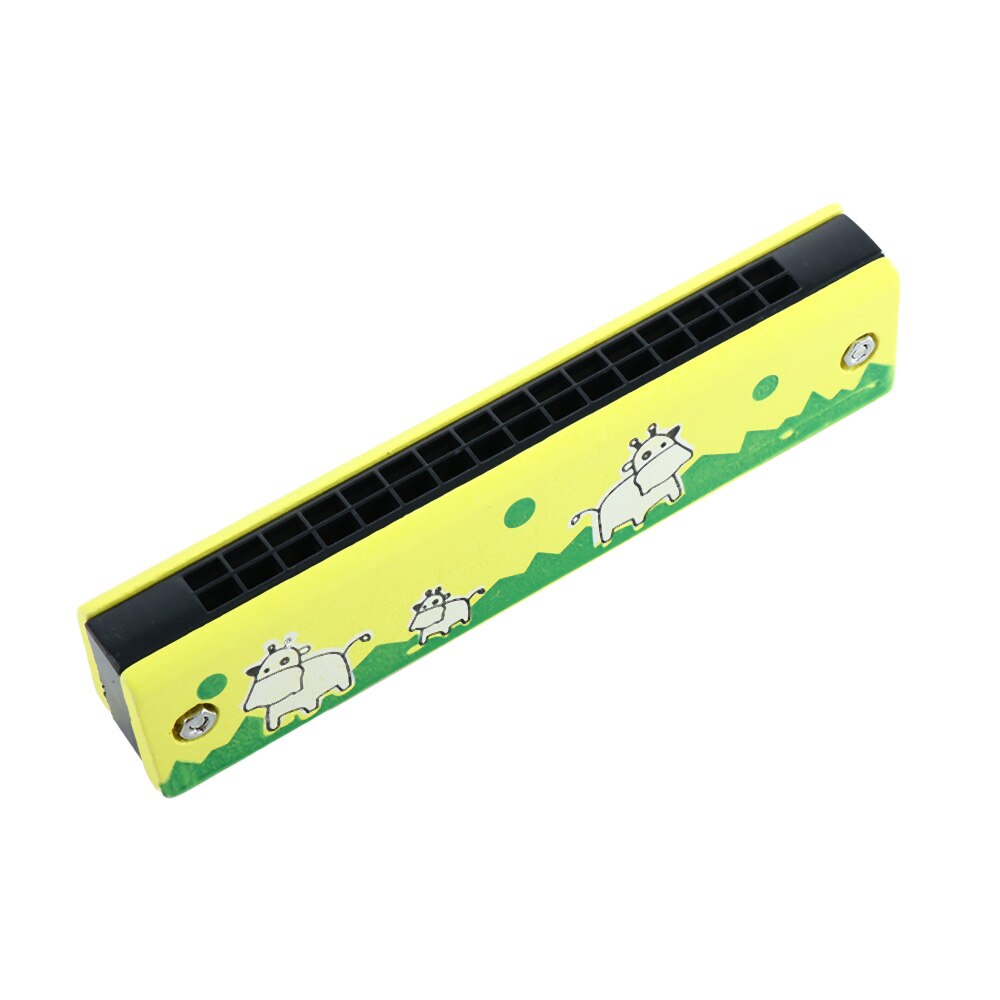 16 Holes Cute Harmonica Musical Instrument Montessori Educational Toys Cartoon Pattern Kids Wind Instrument Children Kids: H